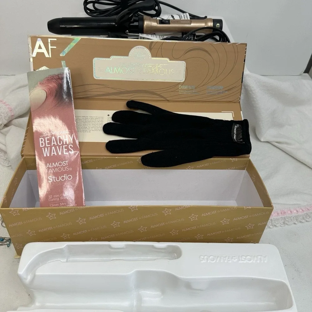 Almost Famous limited edition beachy waves 2-Piece Curling iron straightener Set